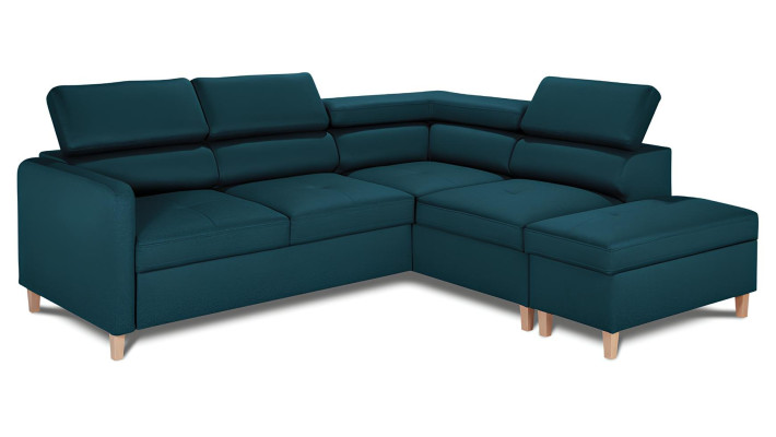 Μοντέρνος καναπές σε L με λειτουργία κρεβατιού