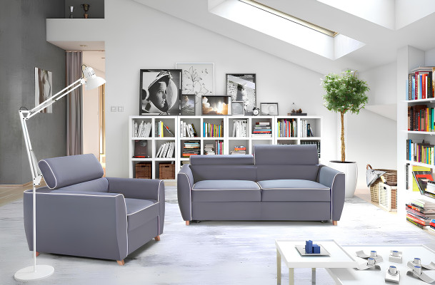 Μοντέρνος καναπές τριών θέσεων με λειτουργία κρεβατιού