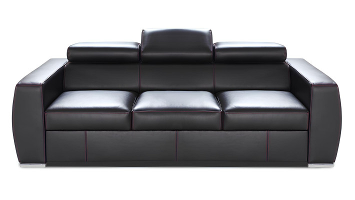 Καναπές από δέρμα για τρία άτομα με λειτουργία κρεβατιού, μοντέρνος σχεδιασμός από 100% ιταλικό δέρμα