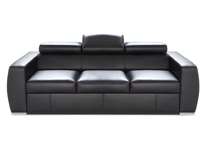 Καναπές από δέρμα για τρία άτομα με λειτουργία κρεβατιού, μοντέρνος σχεδιασμός από 100% ιταλικό δέρμα