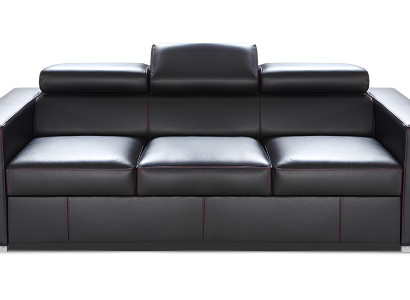 Καναπές από δέρμα για τρία άτομα με λειτουργία κρεβατιού, μοντέρνος σχεδιασμός από 100% ιταλικό δέρμα