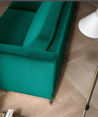 Καναπές από πράσινο ύφασμα για δύο άτομα