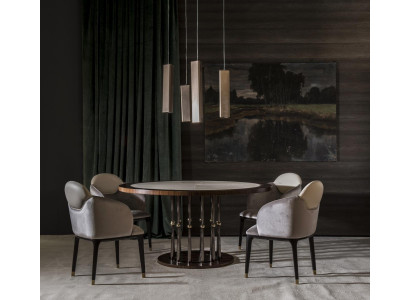 Τραπέζι φαγητού στρογγυλό σε ιταλικό μπαρόκ στυλ