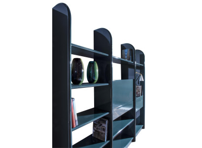 Κινητή βιβλιοθήκη με διπλό τοίχο διαχωρισμού για γραφείο και σαλόνι