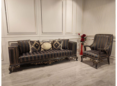 Καρέκλα Mukava 3+1+1 με τραπέζι Sette σε σετ 4 τεμαχίων