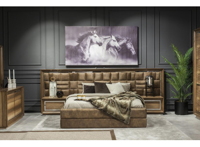 Κρεβάτι πολυτελείας 160x200 έπιπλο ξενοδοχείου με επένδυση