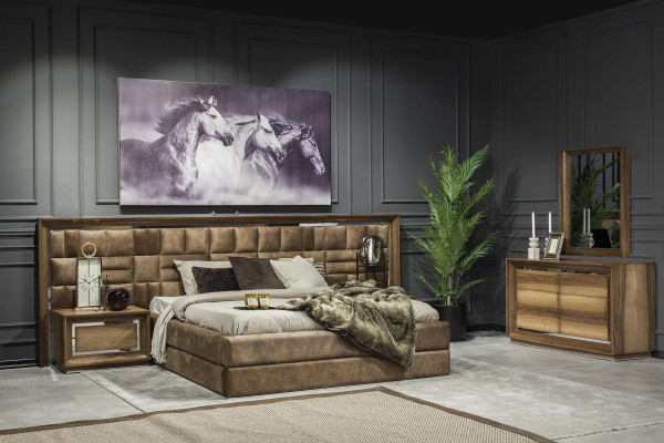 Κρεβάτι πολυτελείας 160x200 έπιπλο ξενοδοχείου με επένδυση