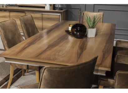 Πολυτελές τραπέζι φαγητού 207x101cm Κομψό ξύλινο έπιπλο