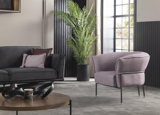 Ιταλικού στυλ έπιπλο, γκρι καναπές, μαξιλάρια, λοφτ, 3 κομμάτια