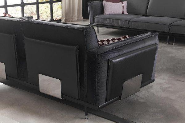 Ιταλικού στυλ έπιπλο, γκρι καναπές, μαξιλάρια, λοφτ, 3 κομμάτια