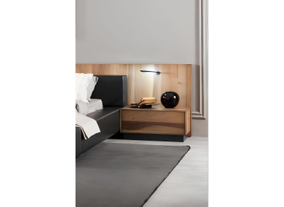 Σύνολο μοντέρνων και πολυτελών επίπλων κρεβατοκάμαρας 4 τεμαχίων καφέ