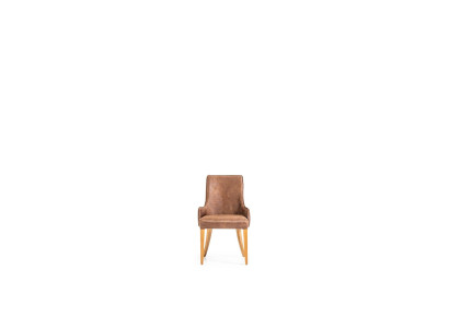 Κομψή και επενδεδυμένη chaise longue στυλ loft - καρέκλα κουζίνας από μαύρο δέρμα