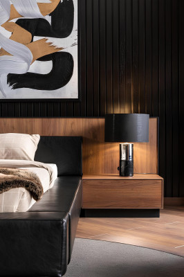 Πολυτελές σετ επίπλων υπνοδωματίου με κομοδίνο, ντουλάπα, τραπέζι και κρεβάτι 6 τεμαχίων