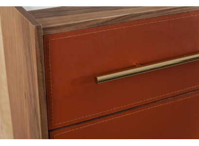 Πορτοκαλί ντουλάπα με συρτάρια και ράφια, XXL κομοδίνο, μπουφές 240 εκ.