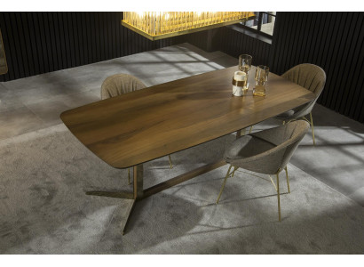 Γκρι καρέκλα από ύφασμα, καρέκλα κουζίνας με χρυσά πόδια