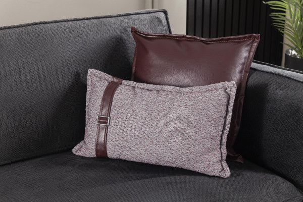 Καναπές με επένδυση από ύφασμα 330 εκ.