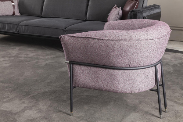 Καναπές 3+1 θέσεων με μοντέρνο ιταλικό σχέδιο γκρι