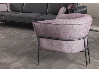 Καναπές 3+1 θέσεων με μοντέρνο ιταλικό σχέδιο γκρι