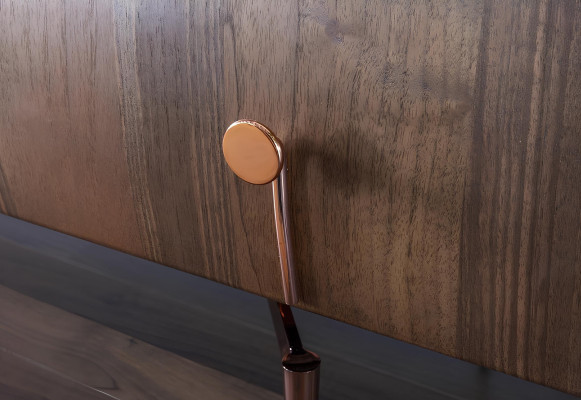 Συνθέσεις τραπεζιού 10 τεμαχίων με καρέκλες και μπουφέ από καφέ ξύλο