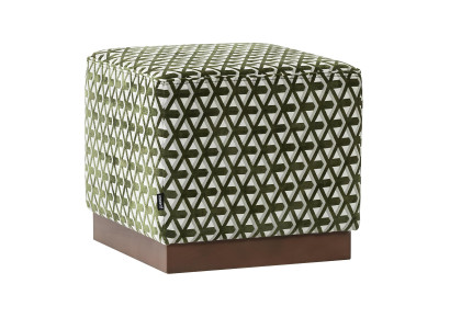 Πράσινο και λευκό πουφ