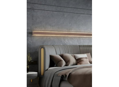 Γκρι-μπεζ στρογγυλό κρεβάτι αποκλειστικού μοντέρνου σχεδιασμού για την κρεβατοκάμαρα