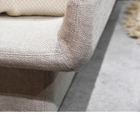 Μοντέρνο μπεζ επενδυμένο κρεβάτι, πολυτελές και κομψό