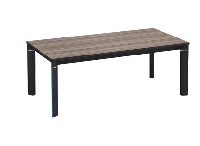 Μοντέρνο τραπέζι σαλονιού με εφέ ξύλου καφέ και μαύρου