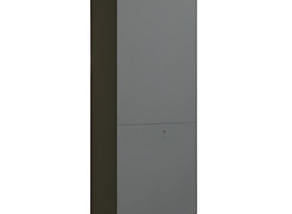 Μοντέρνα γκρι γραφειακή ντουλάπα με κλειδώματα