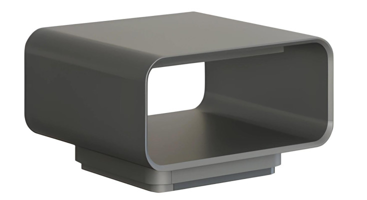 Μοντέρνο γκρι και μαύρο τραπέζι σχεδίασης με ανοιχτό ράφι σε μινιμαλιστικό στυλ