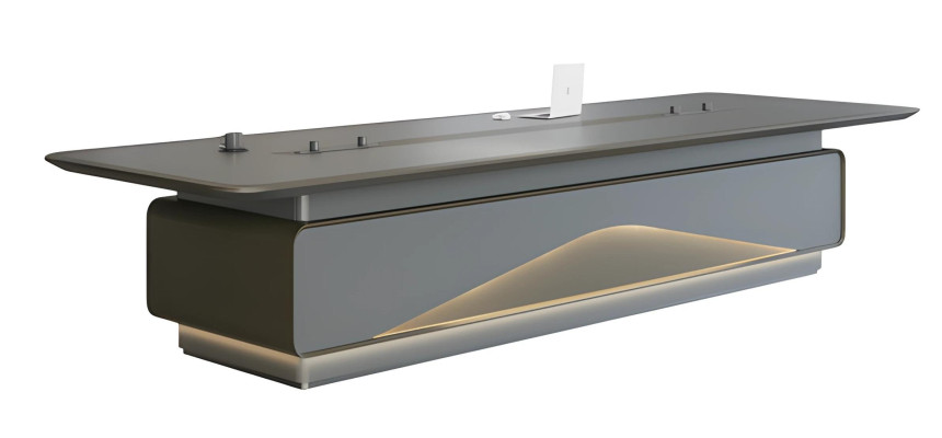 Φωτιζόμενος LED τραπέζι συνεδριάσεων με τεχνικές συνδέσεις