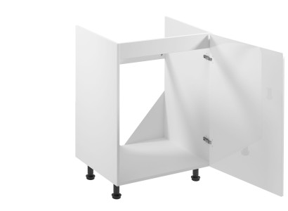 Κινητή ντουλάπα κάτω από τον νεροχύτη, λευκή ντουλάπα κουζίνας