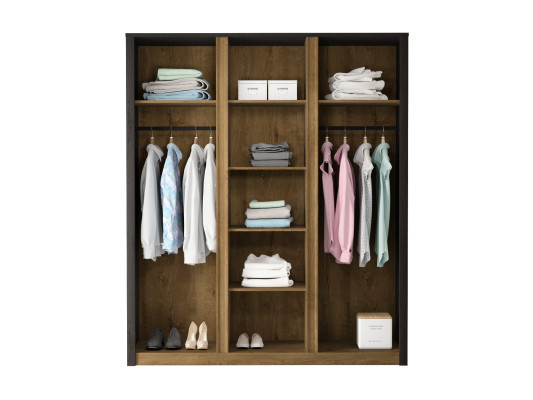 Ντουλάπα ρούχων με ξύλινη φινίρισμα