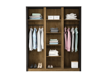 Ντουλάπα ρούχων με ξύλινη φινίρισμα