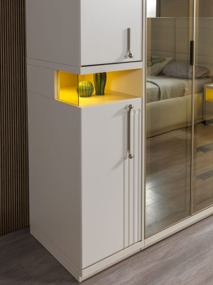 Μοντέρνα ντουλάπα 251 εκ. για υπνοδωμάτιο