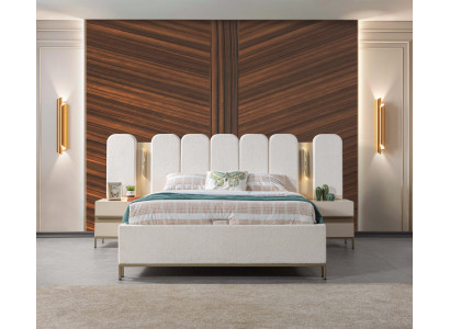 Κρεβάτι Verhoiltu για την κρεβατοκάμαρα, σετ 3 τεμαχίων με 2 κομοδίνα