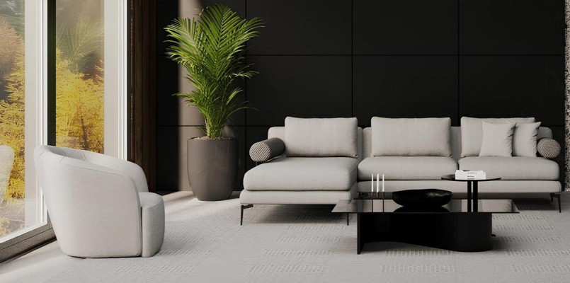 Γωνιακός καναπές με πολυθρόνα, όπου η άνεση κατοικεί