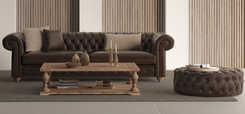 Καναπές και πουφ για το σαλόνι συνδυάζοντας στυλ και άνεση