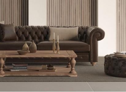 Καναπές και πουφ για το σαλόνι συνδυάζοντας στυλ και άνεση