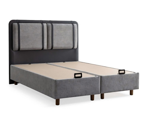 Ένα κομψό και σταθερό κρεβάτι με στρώμα προσθέτει γοητεία στη διακόσμηση.