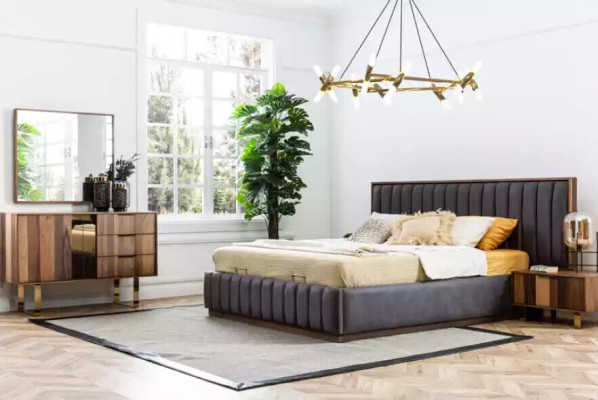 Luxuriöse Kommode mit Spiegel für Schlafzimmer im modernen Stil