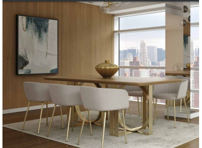 Stühle Sessel Esszimmerstuhl Esszimmer Stühl Stoff Lehn Holz Luxus Sitz Neu