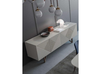Moderne Graue Kommode Luxus Anrichte Unterschrank mit Stauraum Stil