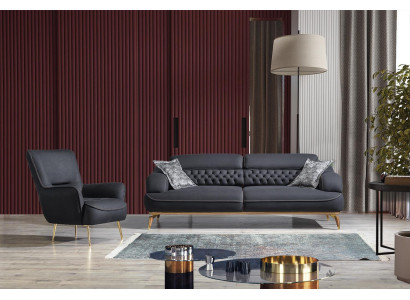Luxus Garnitur Sofagarnitur Set 3+1 Sitzer Sofa Sofas Sessel 2tlg.Neu