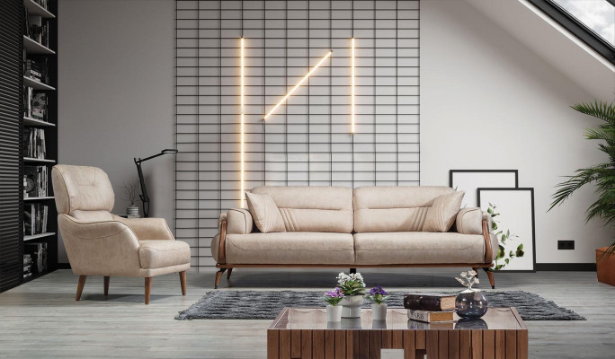 Design Sofa 3 Sitzer Wohnzimmer Couch Polster Sofas Dreisitzer Neu