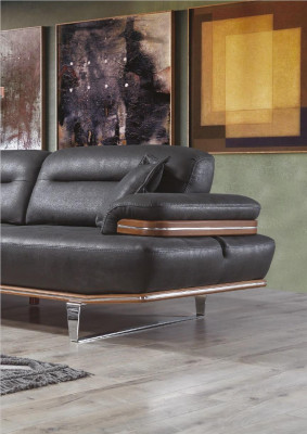 Sofagarnitur Set 321 Sitzer Leder Sofa Couch Garnitur Design Couchen