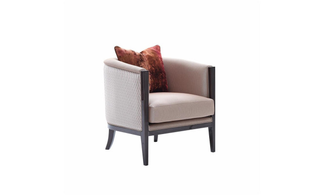 Sessel Ohrensessel Stoff Grau Sitzer Cocktailsessel Relaxsessel Design