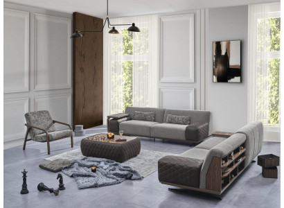 Modern Sofagarnitur 3tlg 2x Sofa Dreisitzer Sessel Polstermöbel Wohnzimmer