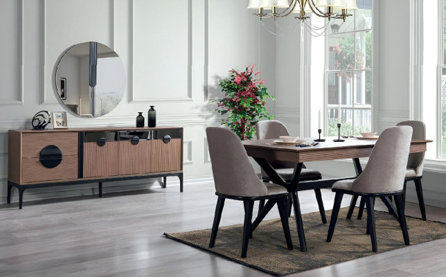 Luxus Esszimmer Set Esstisch Sideboard mit Spiegel Neu Komplett Modern Möbel