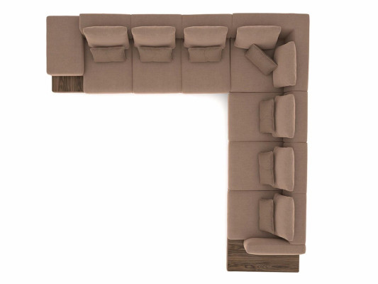 Designer Wohnzimmer Set 3tlg Polstermöbel Ecksofa L-Form Holz Couchtisch Neu