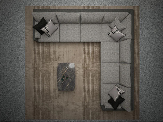 Wohnzimmer Polster Textil Eck Sofa L-Form Einrichtung Luxus Couchtisch